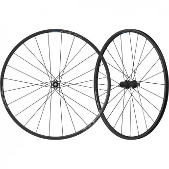 Комплект колес SHIMANO RS370, переднее и заднее, 10-11 скоростей, клинчерное, под дисковый тормоз C.LOCK, под полые оси 12 мм, OLD
