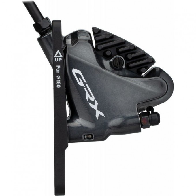Калипер SHIMANO RX810, GRX, передний, FLAT MOUNT, с адаптацией под 140/160 мм, полимерные колодки L03A с кулером IBRRX810F6RF