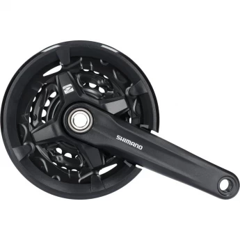 Система SHIMANO ALTUS, MT200-3, 175мм, 40/30/22T, интегрированый вал, с защитой, черный, для 9 скоростей