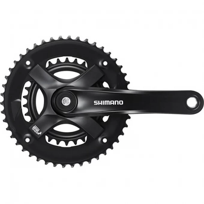 Система SHIMANO TY501, 170 мм, для 2X7/8 скоростей, квадрат, 46/30 без защиты от цепи, черный EFCTY5012C60XLB Система SHIMANO TY501, 170 мм, для 2X7/8 скоростей, квадрат, 46/30 без защиты от цепи, черный EFCTY5012C60XLB