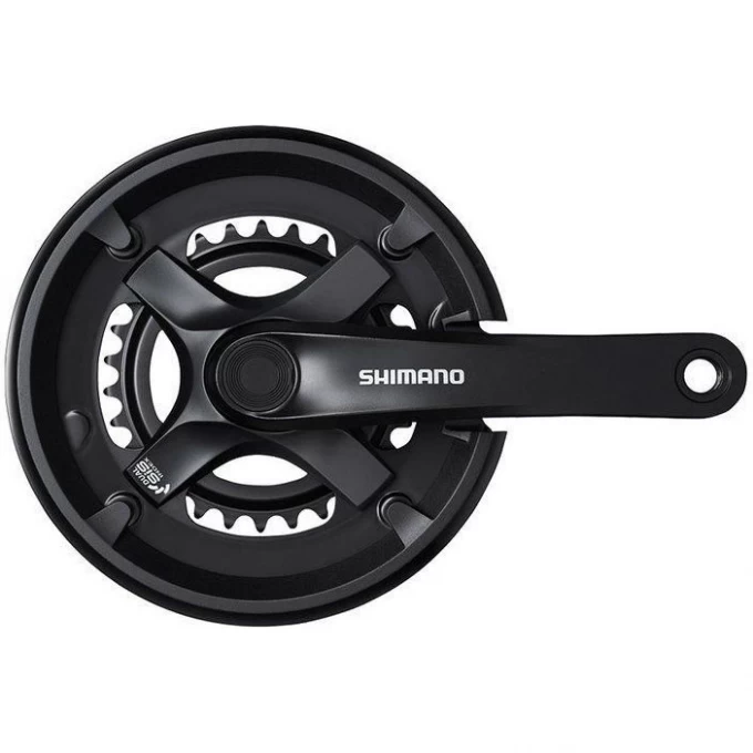 Система SHIMANO TY501, 170 мм, для 2x7/8 скоростей, квадрат, 46/30 EFCTY5012C60CLB Система SHIMANO TY501, 170 мм, для 2x7/8 скоростей, квадрат, 46/30 EFCTY5012C60CLB