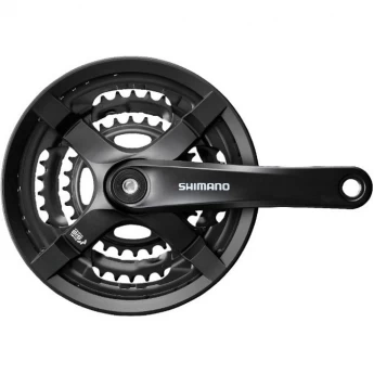 Система SHIMANO TY501, 175мм, квадрат, 42/34/24, без защиты, с болтами, черный, без упаковки