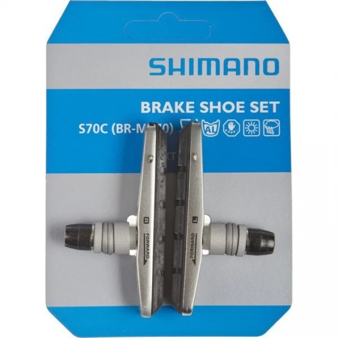 Тормозные колодки SHIMANO для v-brake, S70C, картридж Y8EM9801A Тормозные колодки SHIMANO для v-brake, S70C, картридж Y8EM9801A