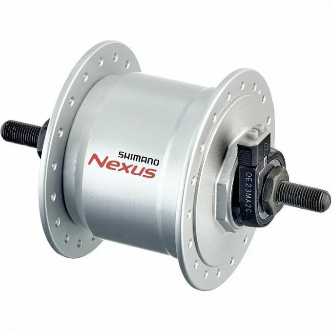 Втулка динамо SHIMANO 3D32, 36 отверстий, 6V-3W, под гайки, диск под 6 болтов с SM-DH10, серебристый EDH3D32DSG Втулка динамо SHIMANO 3D32, 36 отверстий, 6V-3W, под гайки, диск под 6 болтов с SM-DH10, серебристый EDH3D32DSG